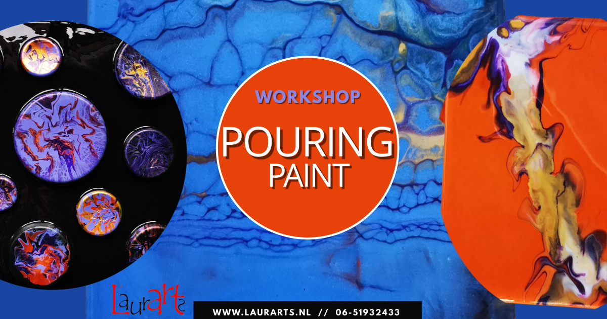 Workshop Pouring paint (acryl vloeiverf) 2 juni