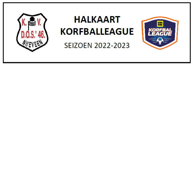 DOS'46 Halkaart Kenonz Korfbal League 2022 - 2023