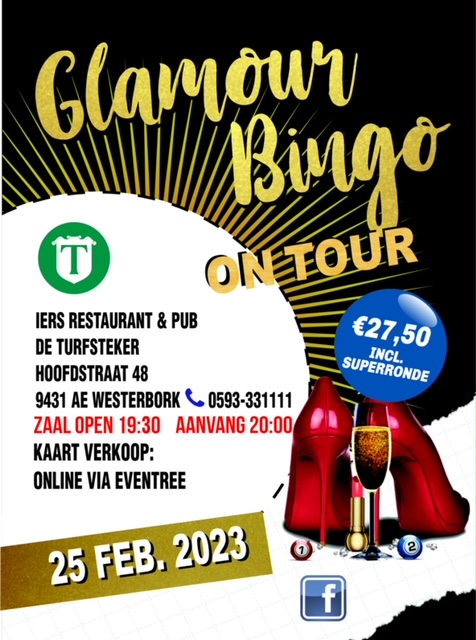 25/02 Ierse pub & restaurant Westerbork & GLAMOUR BINGO ON TOUR